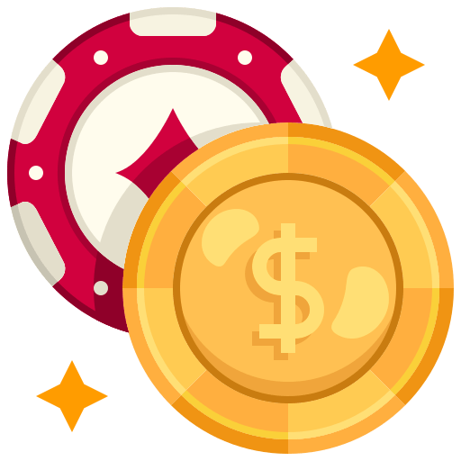 casino chip and coin