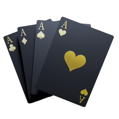 black and gold poker cards